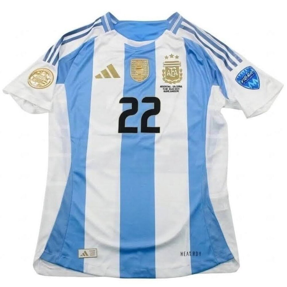 Argentina Copa America Final 2024 Lautaro Martinez 22 Match Soccer Jersey - NEW